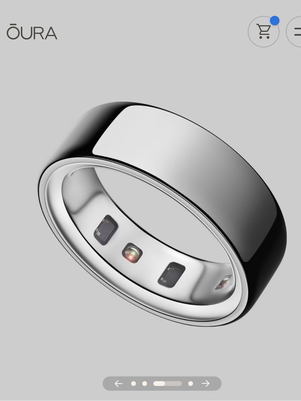 Silver Oura Ring 4 - size 9